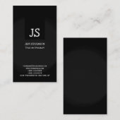 モノグラムブラックグレーコンサルタント名刺 名刺 (正面/裏面)