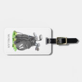 モノグラムブラックゴルフバッグ ラゲッジタグ (正面横)