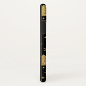 モノグラムブラックゴールデンクリスマスツリーの雪片 Case-Mate iPhoneケース (裏面/右)