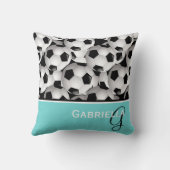 モノグラムブラックサッカーボールパターン クッション (裏面)