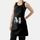 モノグラムブラックシルバーパーソナル エプロン (インサイチュ)