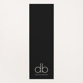 モノグラムブラックスタイリッシュミニマモダンリストヨガ ヨガマット (正面)