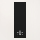 モノグラムブラックスタイリッシュミニマモダンリストヨガ ヨガマット (裏面)