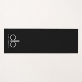 モノグラムブラックスタイリッシュミニマモダンリストヨガ ヨガマット (正面(横))