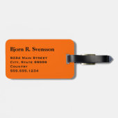 モノグラムブラックストライプオンオレンジ ラゲッジタグ (裏面横)