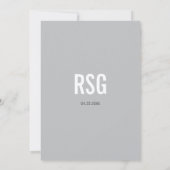 モノグラムブラックタリットバー（ユダヤ教の）バル・ミツバー 招待状 (裏面)