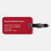 モノグラムブラックダークレッドバーコードサークストライプル ラゲッジタグ (裏面横)