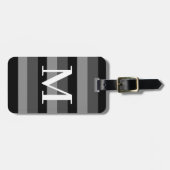 モノグラムブラックトリトンストライプの ラゲッジタグ (正面横)
