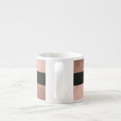 モノグラムブラックハートシックバラ金ゴールド幾何学的 エスプレッソカップ (裏面)