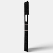 モノグラムブラックバーラップリネン素朴ジュテ Case-Mate iPhoneケース (裏面 / 右)