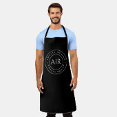 モノグラムブラックパーソナライズされたエプロン エプロン (着用した状態)