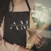 モノグラムブラックパーソナライズされたエプロン エプロン