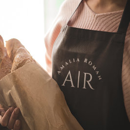 モノグラムブラックパーソナライズされたエプロン エプロン