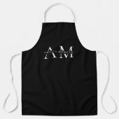 モノグラムブラックパーソナライズされたエプロン エプロン (正面)