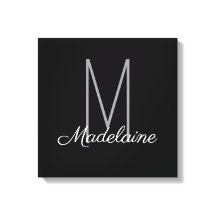 モノグラムブラックパーソナルエレガントモダン