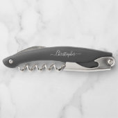 モノグラムブラックビールワインコルクスクリュボトルオープナー ソムリエナイフ (裏面)