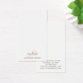 モノグラムブラックピンクイヤリングジュエリー表示カード (デスク)