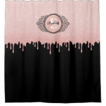 モノグラムブラックピンクスパークリーグリッタードリップ