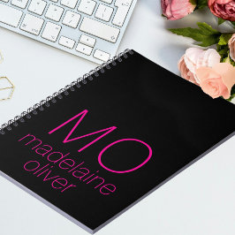 モノグラムブラックピンクパーソナル ノートブック