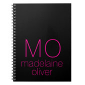 モノグラムブラックピンクパーソナル ノートブック (正面)