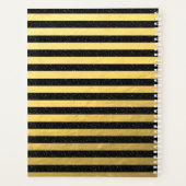 モノグラムブラックフェイク金箔グリッター プランナー手帳 (裏面)