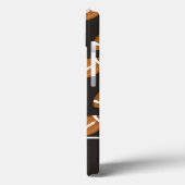 モノグラムブラックフットボールパターン Case-Mate iPhoneケース (裏面 / 左)