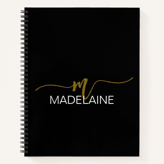 モノグラムブラックブラウンパーソナル ノートブック (正面)