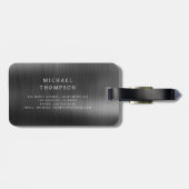 モノグラムブラックブラッシュメタルエレガントメタル ラゲッジタグ (裏面横)