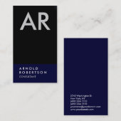 モノグラムブラックブルートレンドコンサルタント名刺 名刺 (正面/裏面)