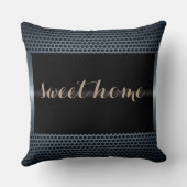 モノグラムブラックメタリックホールメタルルック クッション (裏面)