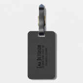モノグラムブラックレザールック ラゲッジタグ (裏面縦)