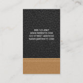 モノグラムブラックレザー | ステッチ 名刺 (裏面)