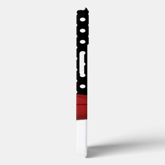 モノグラムブラックレッドホワイト水玉模様iPadエアケース Case-Mate iPhoneケース (裏面 / 右)