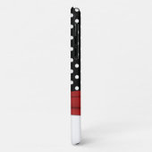 モノグラムブラックレッドホワイト水玉模様iPhone 11ケース Case-Mate iPhoneケース (裏面/左)