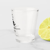 モノグラムブラック結婚式の引き出物 ショットグラス (右)