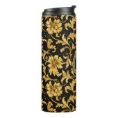 モノグラムブラック金ゴールドクラスパタエレガントーン タンブラー (回転左)