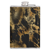 モノグラムブラック金ゴールドマーブルゲートブライダルパーティギフト フラスク (裏面)
