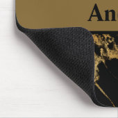 モノグラムブラック金ゴールドマーブルゲートモダントレンディー マウスパッド (コーナー)