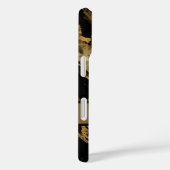 モノグラムブラック金ゴールド大理石水洗剤 Case-Mate iPhoneケース (裏面 / 右)