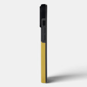 モノグラムブラック金ゴールド&かわいらしガーリーイニシャル Case-Mate iPhoneケース (裏面 / 左)