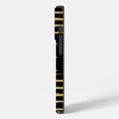 モノグラムブラック金ゴールド ストライプの Case-Mate iPhoneケース (裏面 / 左)