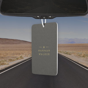 モノグラムブラック金ゴールド  ミニマモダンリストエレガント カーエアーフレッシュナー