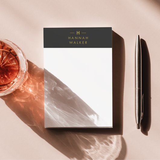 モノグラムブラック金ゴールド |ミニマモダンリストエレガント ポストイット