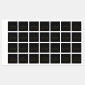 モノグラムブラック金ゴールド |ミニマルモダン主義の服 ラベル (シート)