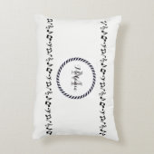 モノグラムブラック音楽ノートアクセントピロー アクセントクッション (裏面(縦))