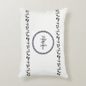 モノグラムブラック音楽ノートアクセントピロー アクセントクッション (正面(垂直))
