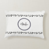 モノグラムブラック音楽ノートアクセントピロー アクセントクッション (裏面)