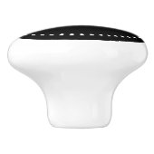 モノグラムブラック（ドット付き）、スクリプトフォント セラミックノブ (側面)