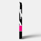 モノグラムブラック、ピンクゼブラストライプiPadエアケース Case-Mate iPhoneケース (裏面 / 左)