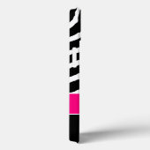 モノグラムブラック、ピンクゼブラストライプiPadエアケース Case-Mate iPhoneケース (裏面 / 右)